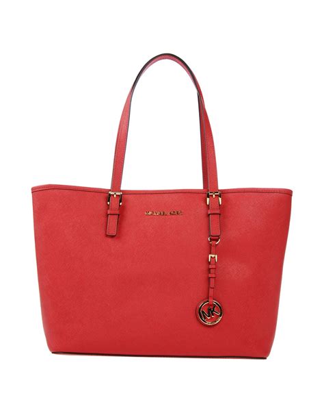 michael michael kors tan and red purse|Michael Kors tan tote bag.